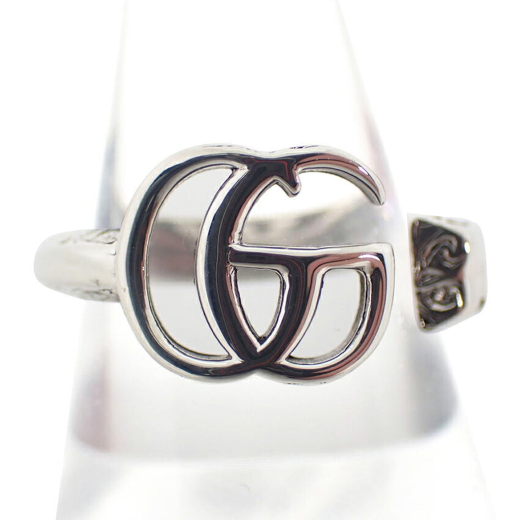 GUCCI 925 Double G Arabesque Ring, size 18