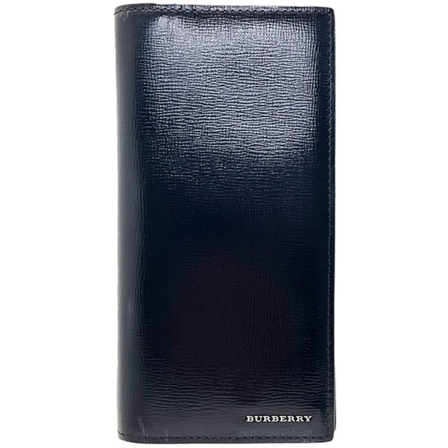 Burberry long wallet, bi-fold leather, black, BURBERRY, men's, HH-14980