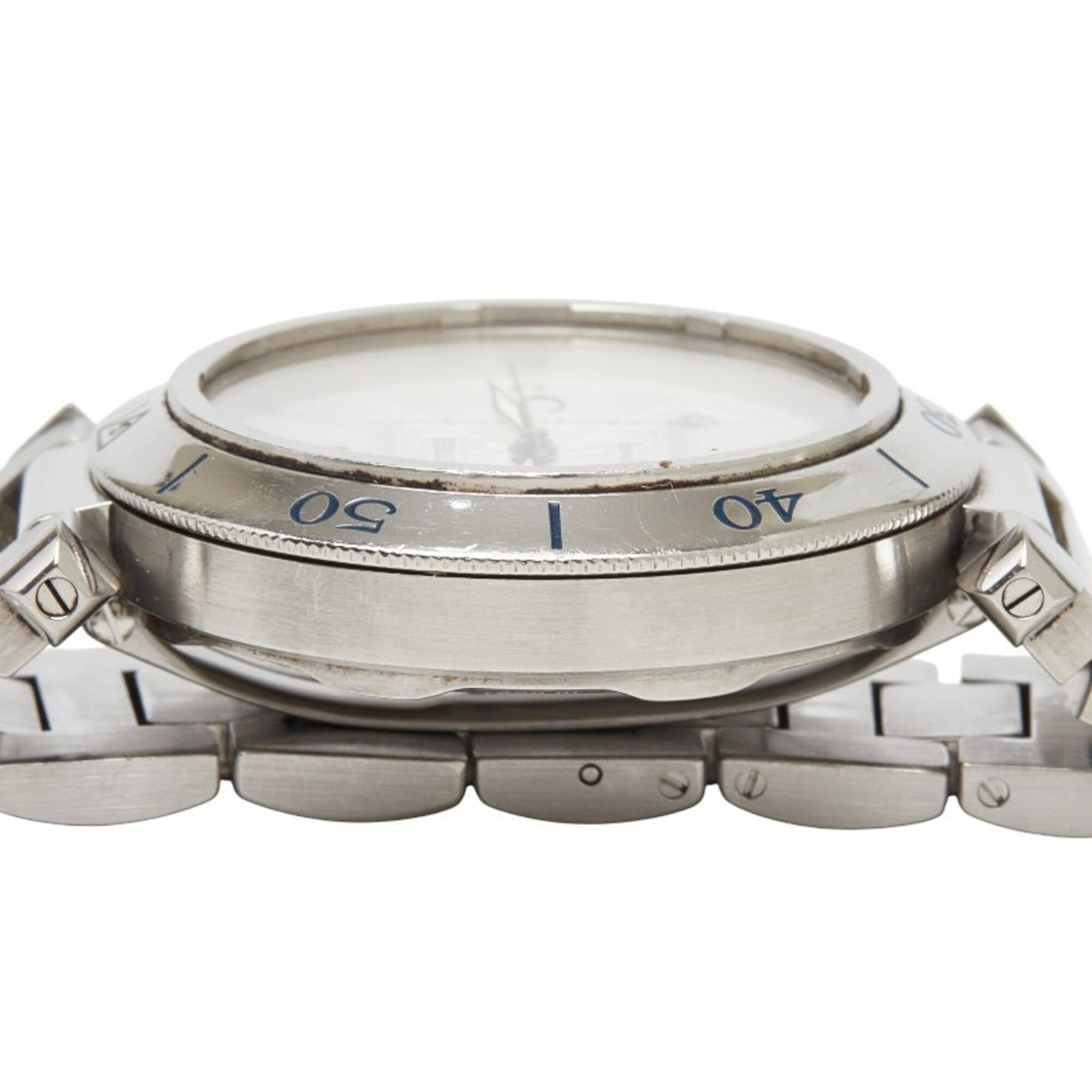 Cartier Pasha de Pronger W31040H3 Automatic Watch, White Dial, Stainless Steel, Men's CARTIER — Good