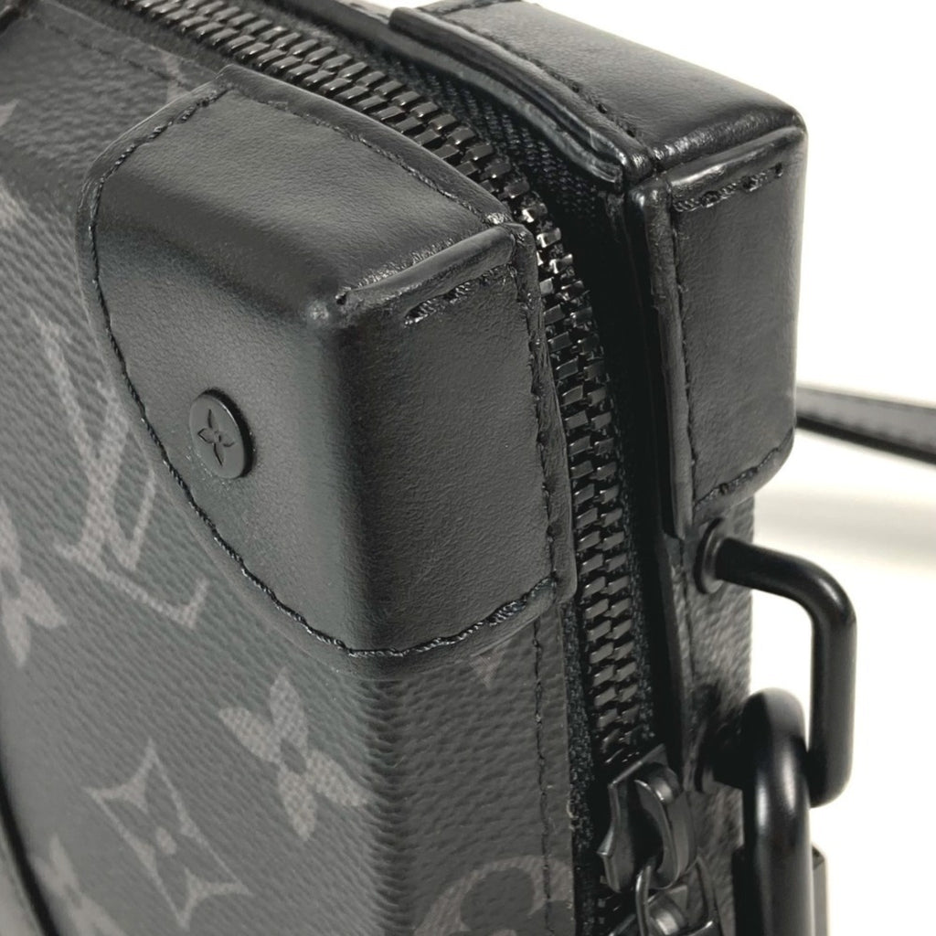 LOUIS VUITTON M69838 Monogram Eclipse Soft Trunk Wallet, Pochette, Long Clutch Bag, Shoulder Canvas, Unisex, Black