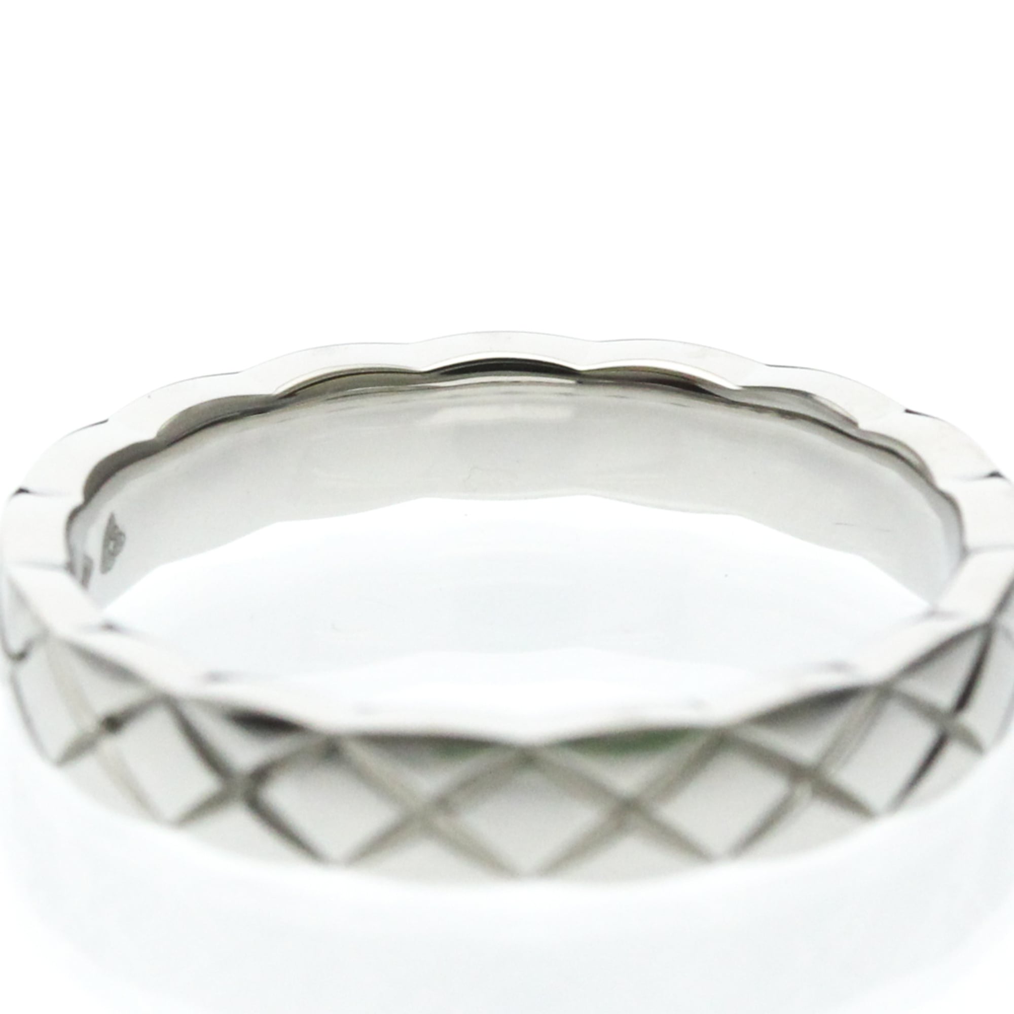 Chanel Coco Crush Ring Mini Model Platinum Fashion No Stone Band Ring Silver