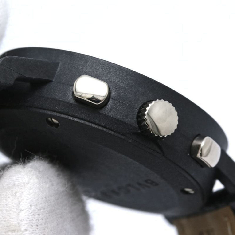 BVLGARI Bulgari Chronograph BBW38CGLDCH 6 BB38CLCH Men's Watch Carbon x Leather 40531 — Like New