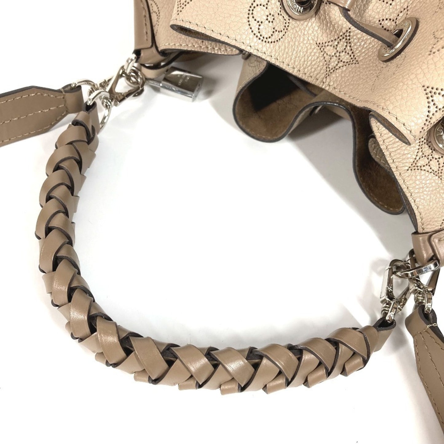 LOUIS VUITTON M55799 Monogram Mahina Mulia Bag, 2-Way Crossbody Handbag/Shoulder Leather, Women's, Galle, Beige