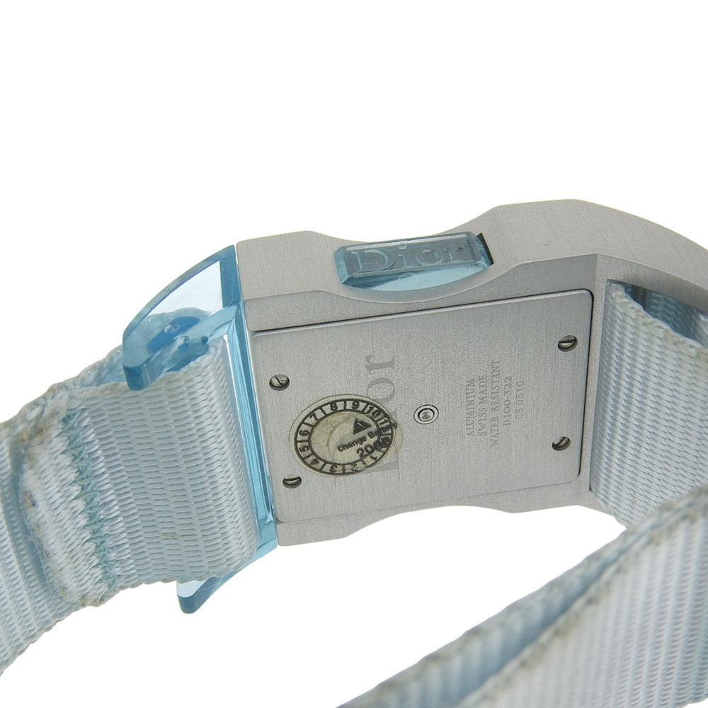 Dior Chris 47 Watch D100-322, Aluminum and Nylon Quartz Analog with Silver Dial, Women's — Very Good