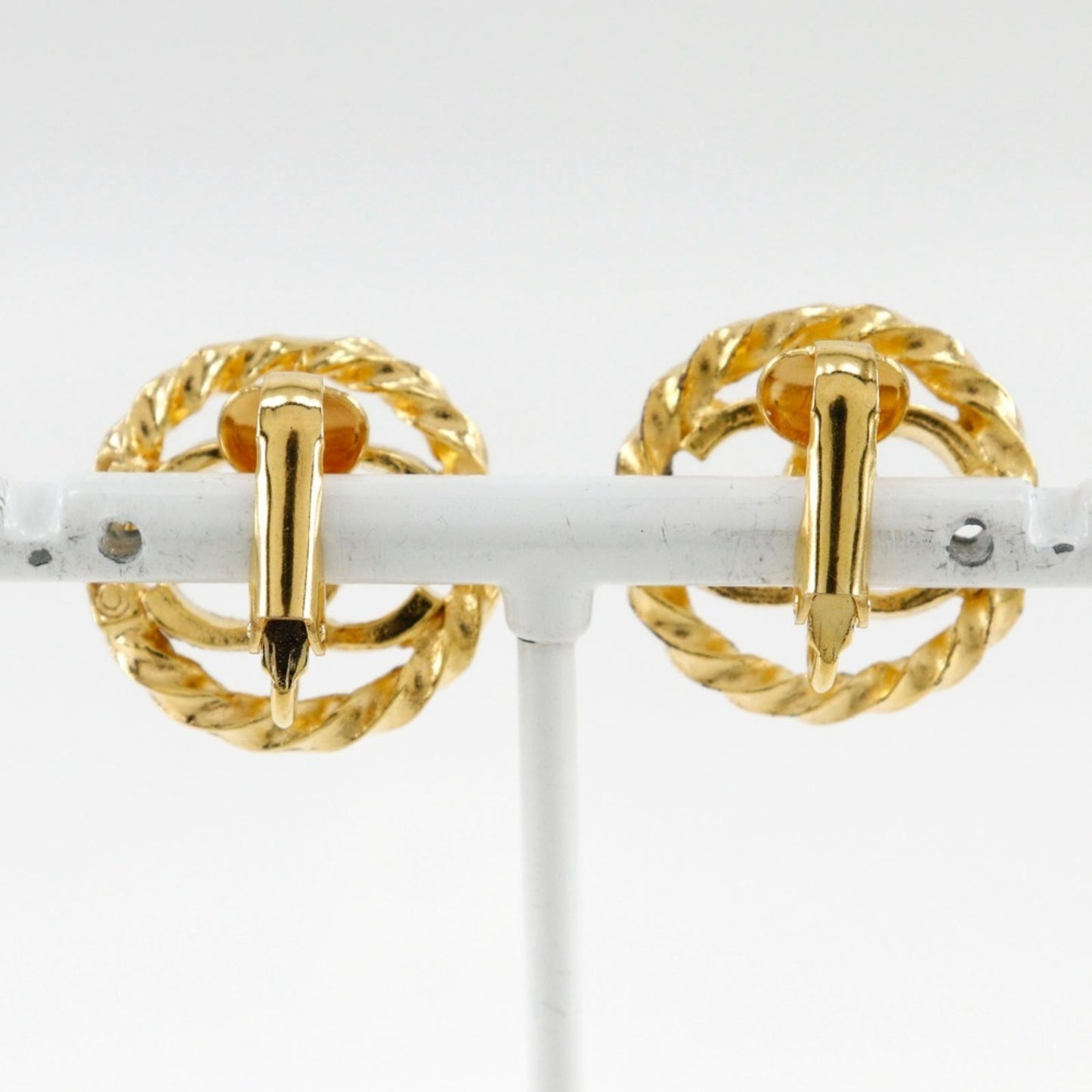 CHANEL COCO Mark Earrings, Gold Plated, Approx. 7.0g, Mark, Women's