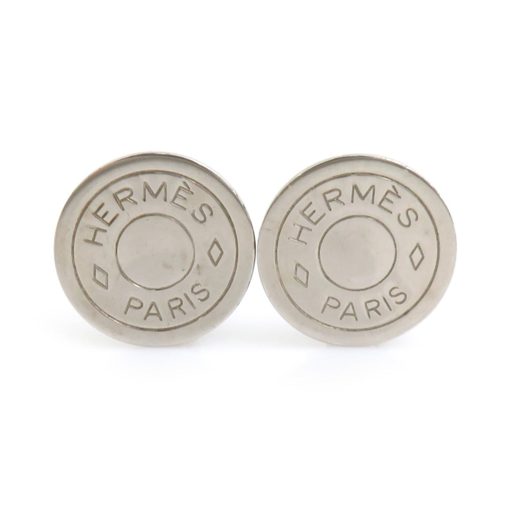 Hermes Hermès Serie Metal Silver Earrings for Women, Free Shipping, e61531a