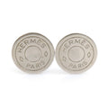 Hermes Hermès Serie Metal Silver Earrings for Women, Free Shipping, e61531a