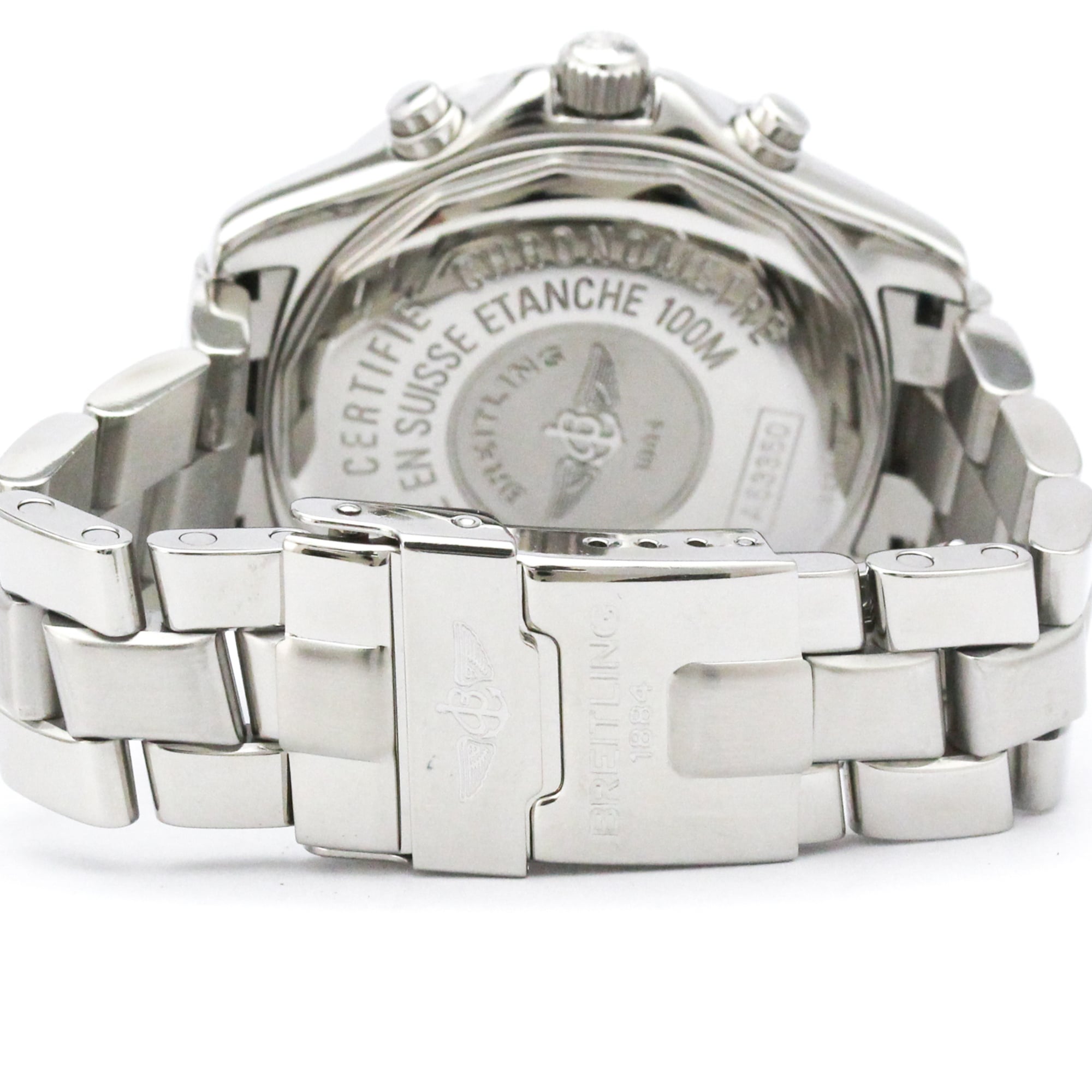 BREITLING Colt Chrono Ocean Steel Quartz Mens Watch A53350 Polished — Very Good