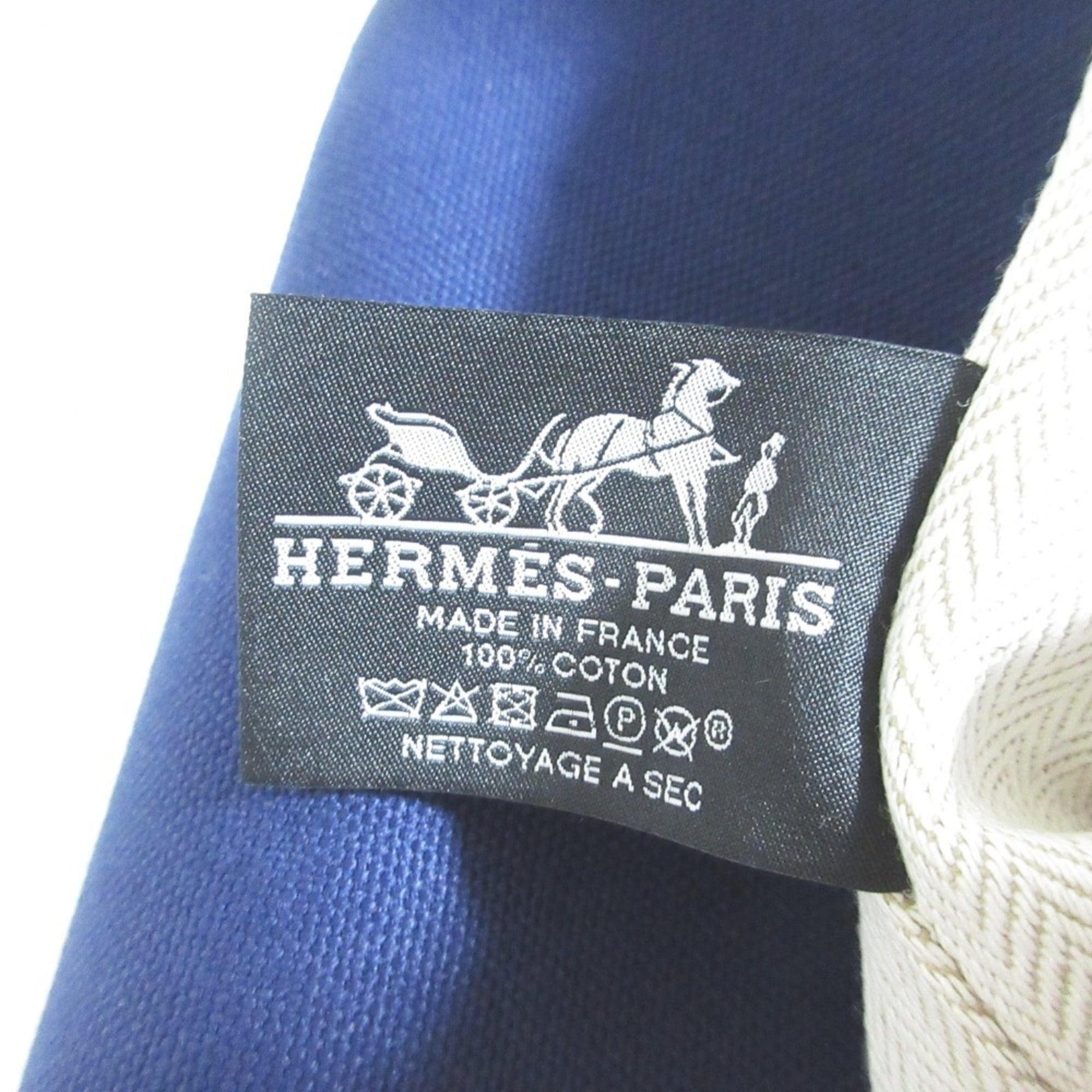 HERMES Brides a Black GM H Pavillon Handbag Pouch Marine Women's — Like New