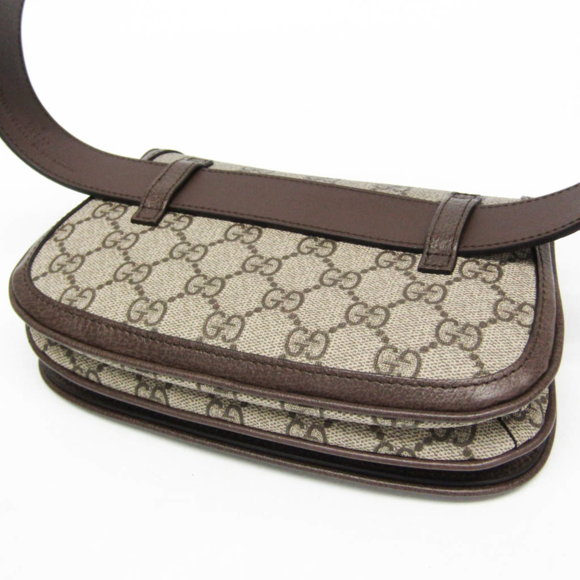 Gucci Blondie Belt Bag 703807 Women's GG Supreme,Leather Fanny Pack,Sling Bag Brown,Light Beige — Like New