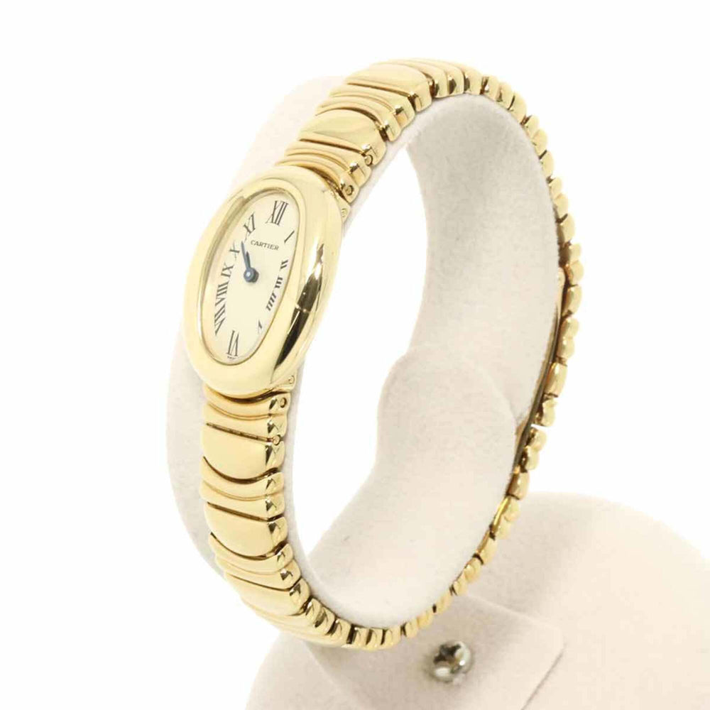 Cartier Mini Baignoire W15109D8 Women's Watch, Ivory, 18K Yellow Gold, Quartz Watch — Very Good