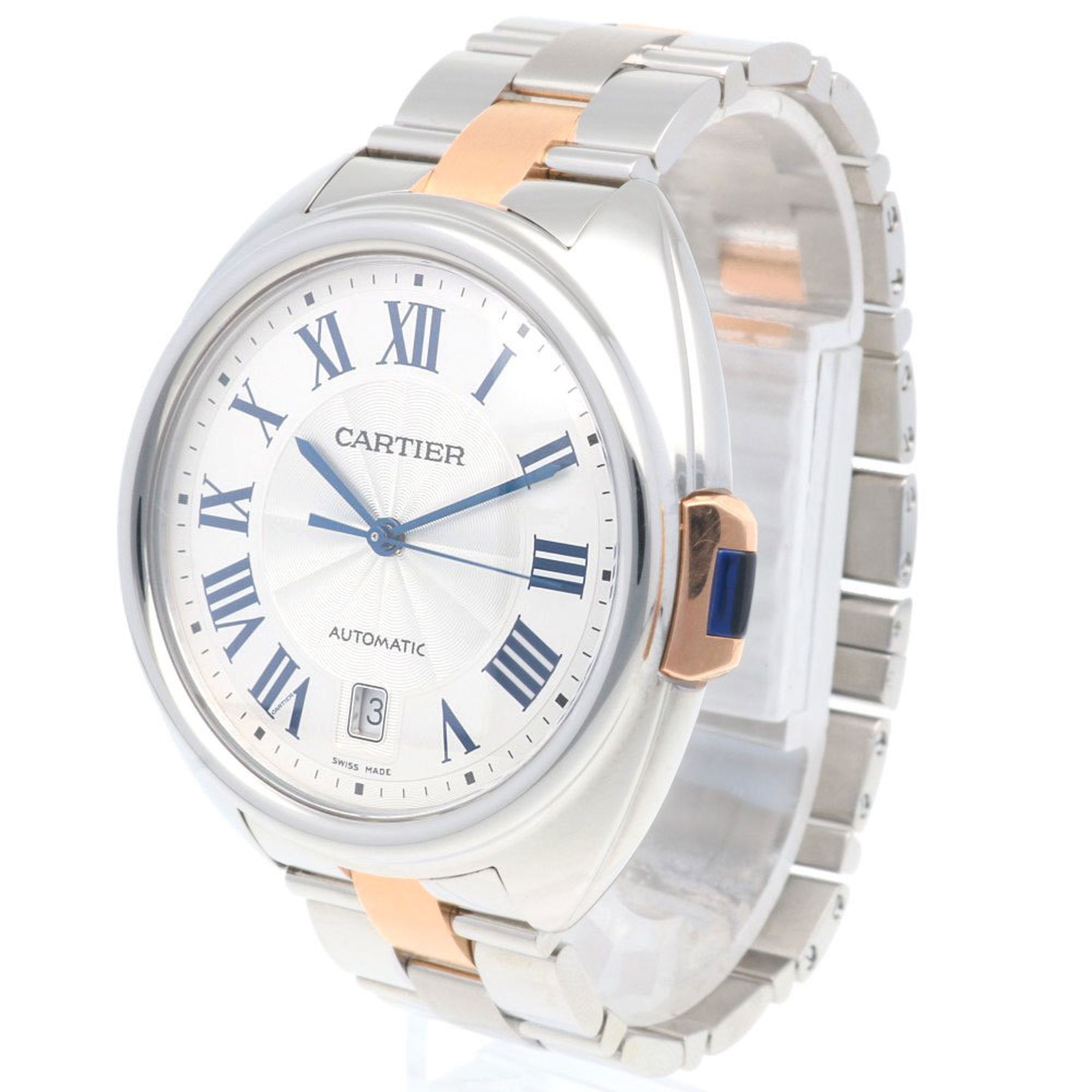 Cartier Clé de Watch Stainless Steel 3850 Automatic Men's CARTIER Overhauled — Very Good