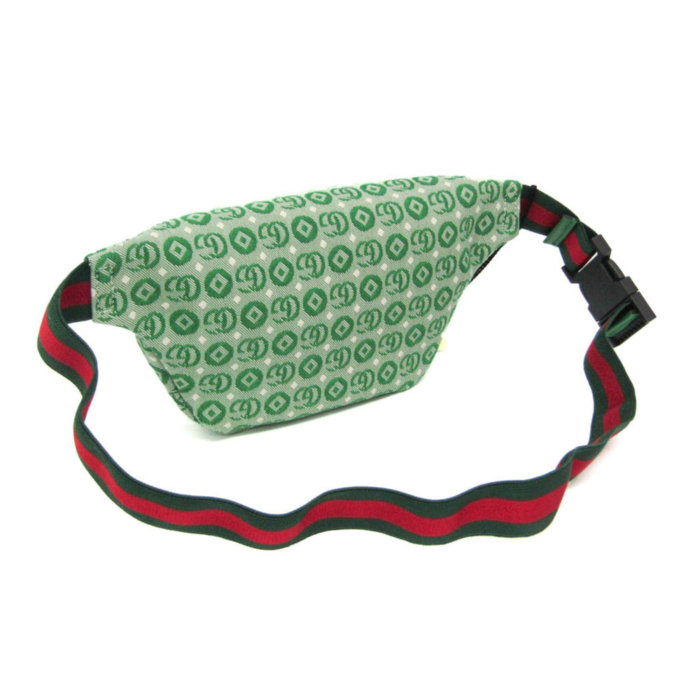 Gucci Interlocking G Childrens Belt Bag 502095 Boys,Girls Canvas Fanny Pack Green — Like New