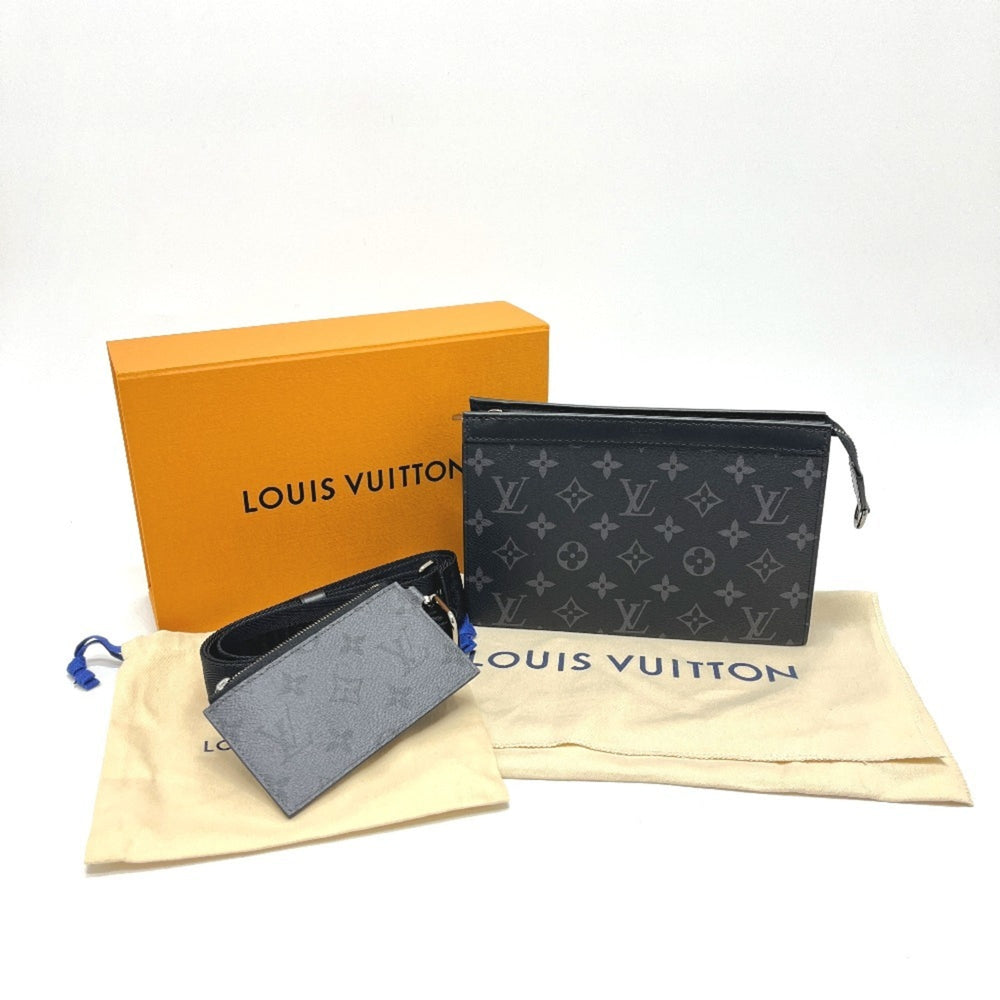 LOUIS VUITTON M81124 Gaston Wearable Wallet Bag Handbag Shoulder Monogram Eclipse Canvas Men's Black — New - Store Return