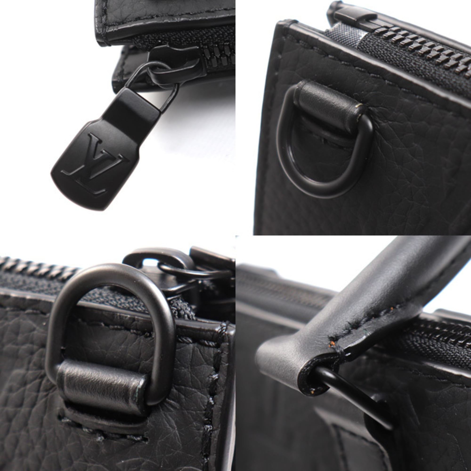 LOUIS VUITTON Sac Plat Cross 2-Way Shoulder Bag Monogram Taurillon Black M21884 Men's