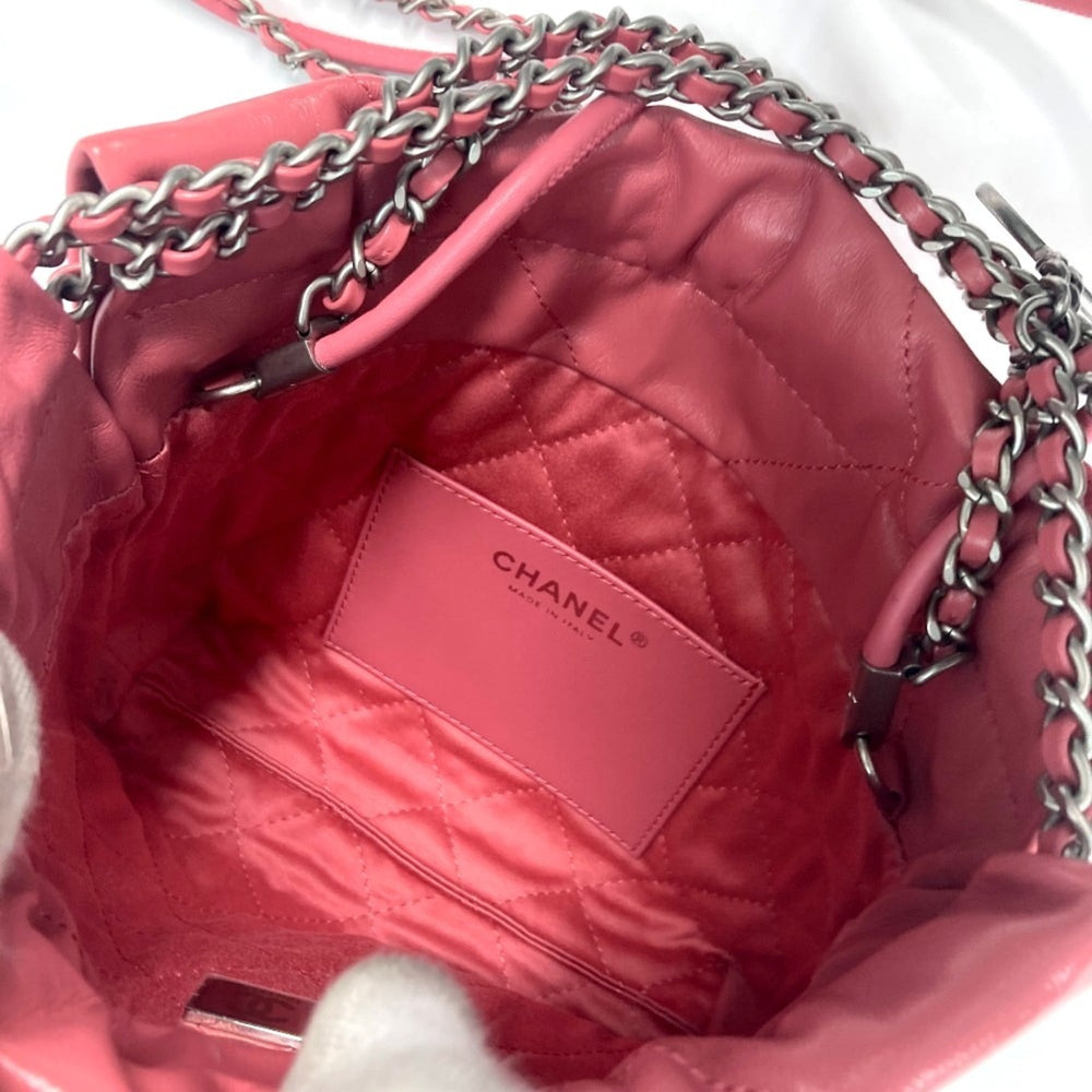CHANEL AS3980 Chain Chanel 22 Handbag Shoulder Bag Calfskin Women's Pink G-240325-37 — New - Store Return