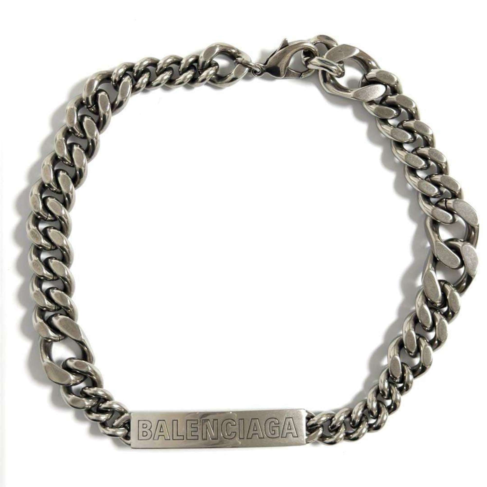 Balenciaga Men's Plate Twist Chain Necklace — Like New