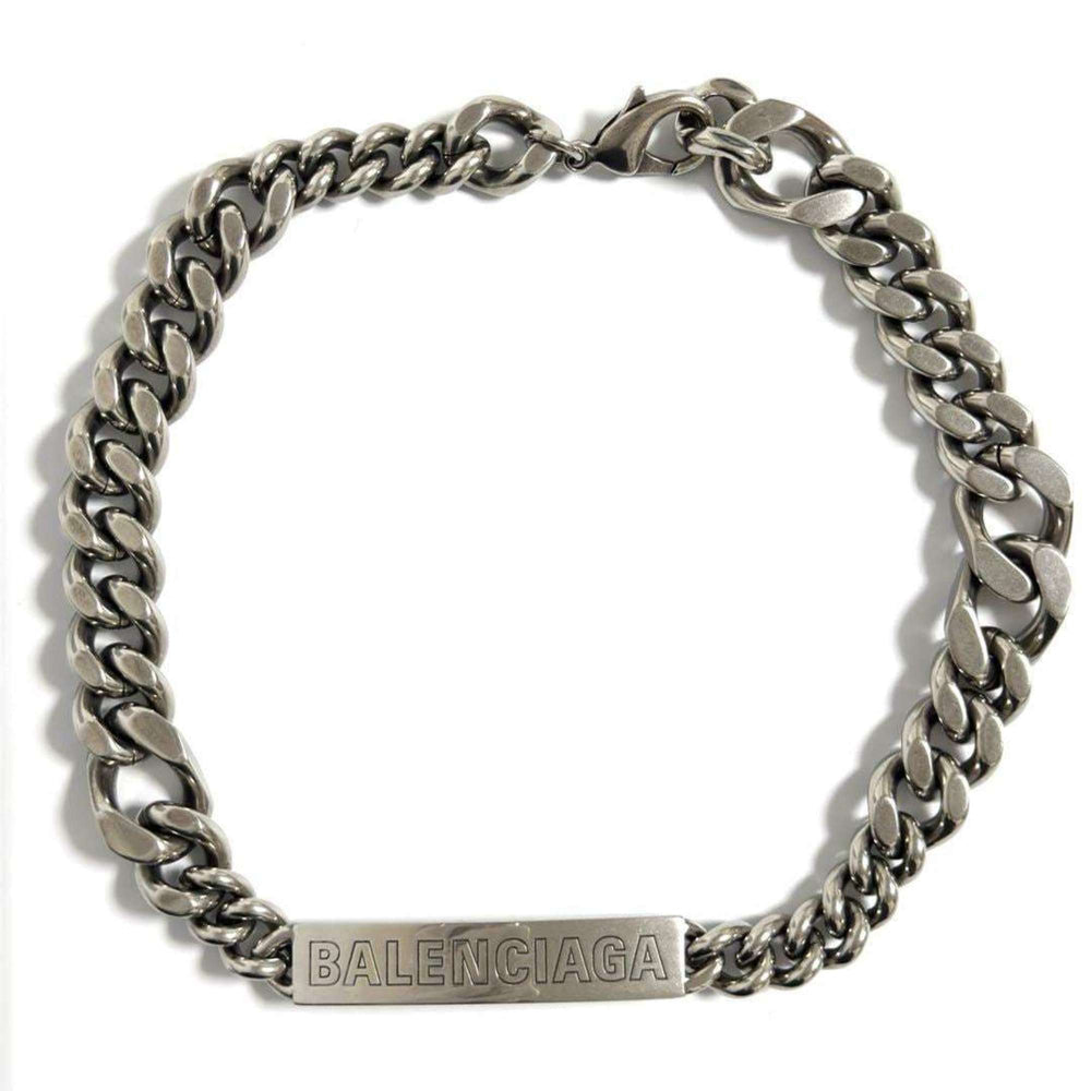 Balenciaga Men's Plate Twist Chain Necklace — Like New