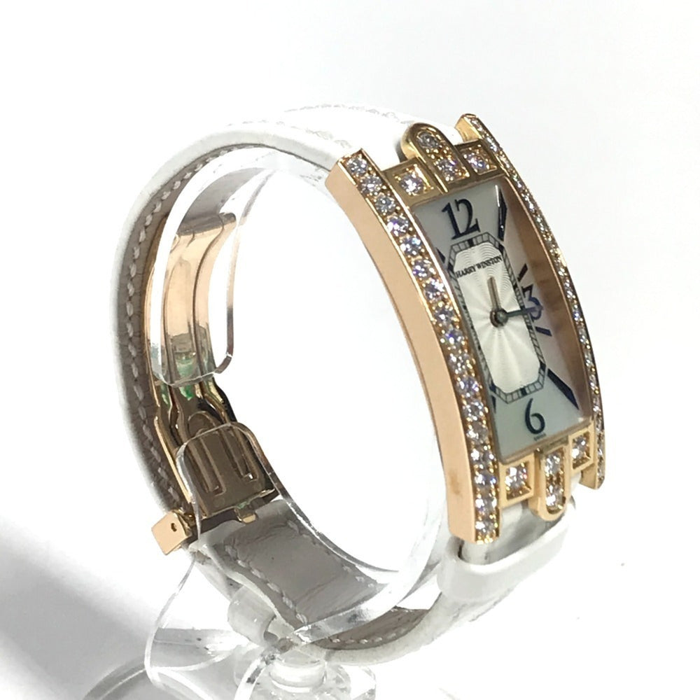 HARRY WINSTON 330 LQWL.M D3.1 Diamond Bezel Lady Avenue C Women's Watch, 18K Gold, Au750, White — Very Good