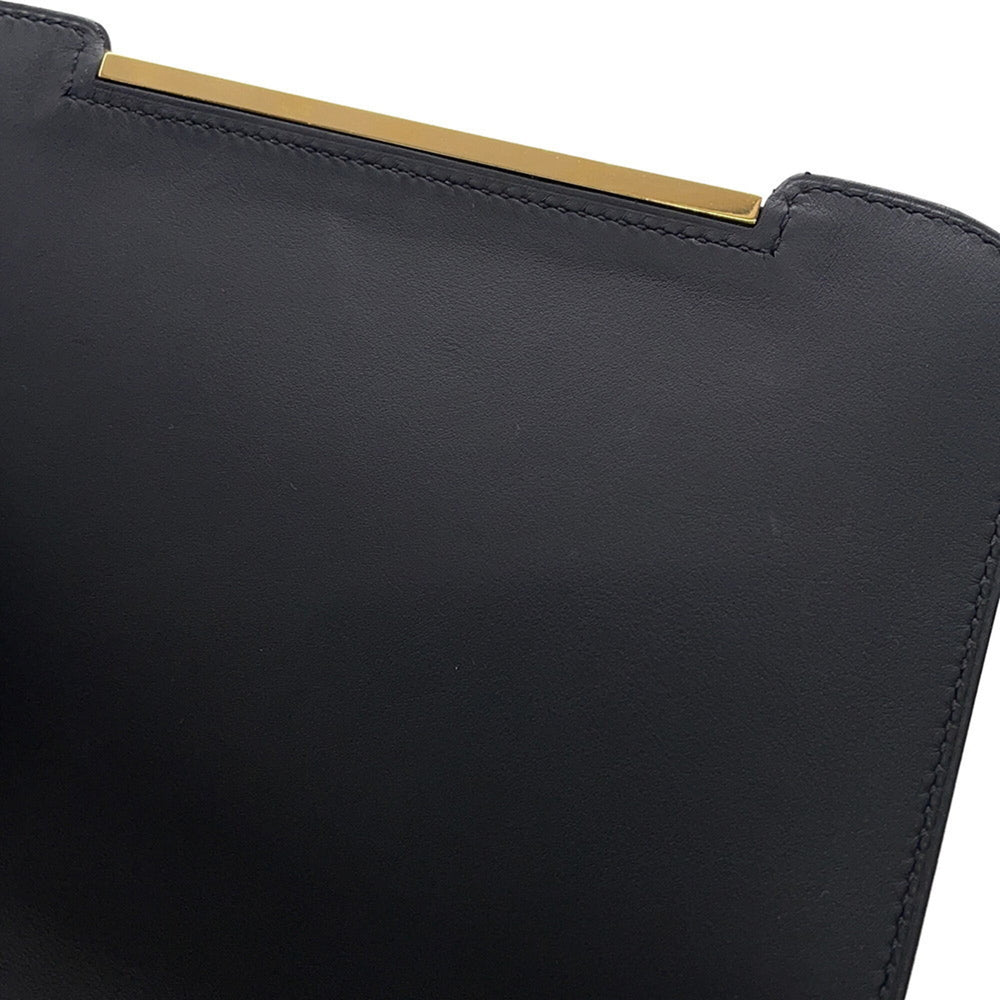 Hermes Shoulder Bag Geta Black Chevre Mysore B Stamp HERMES Handbag — Like New