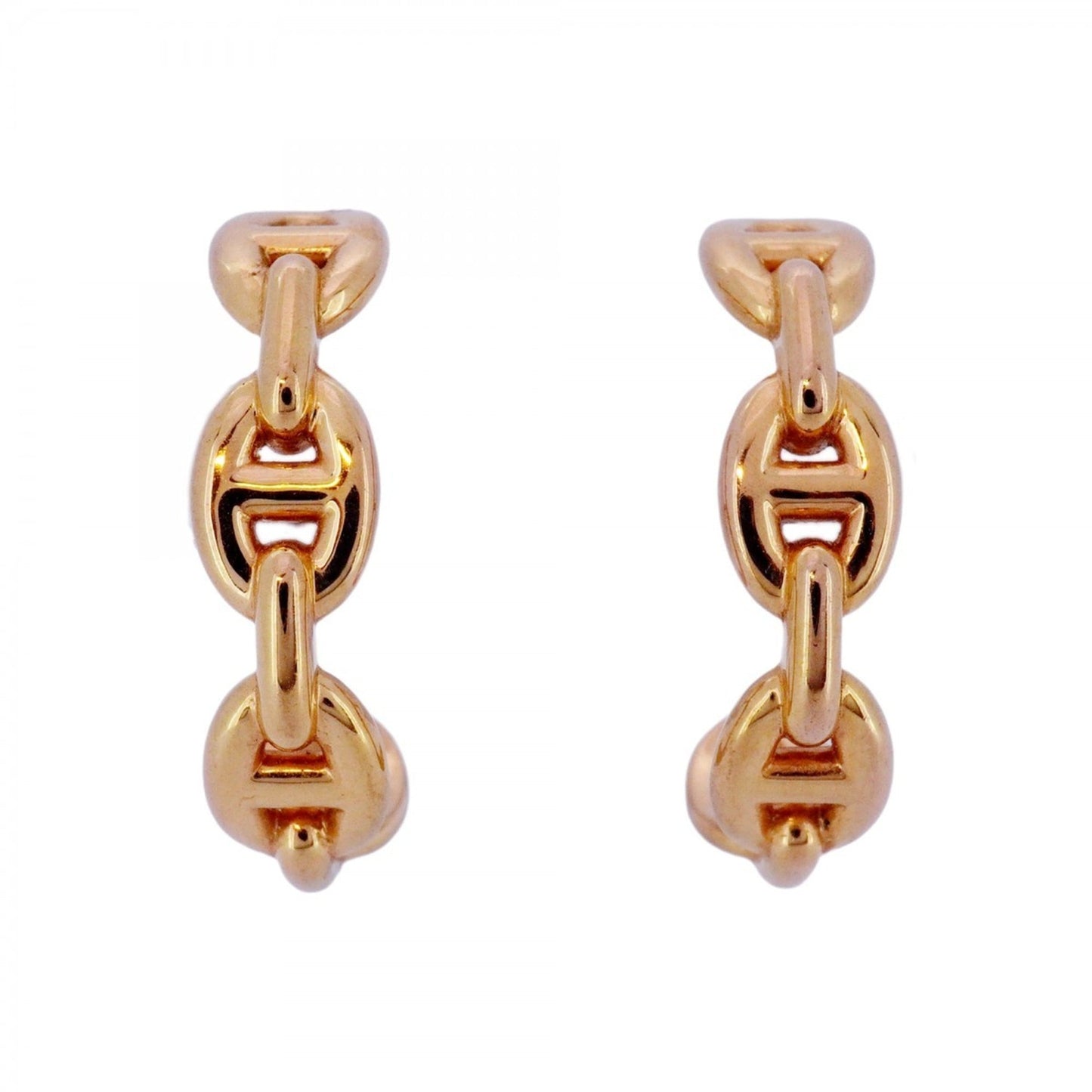 Hermes Anchaîne Chaine d'Ancre earrings in 18KPG pink gold for women