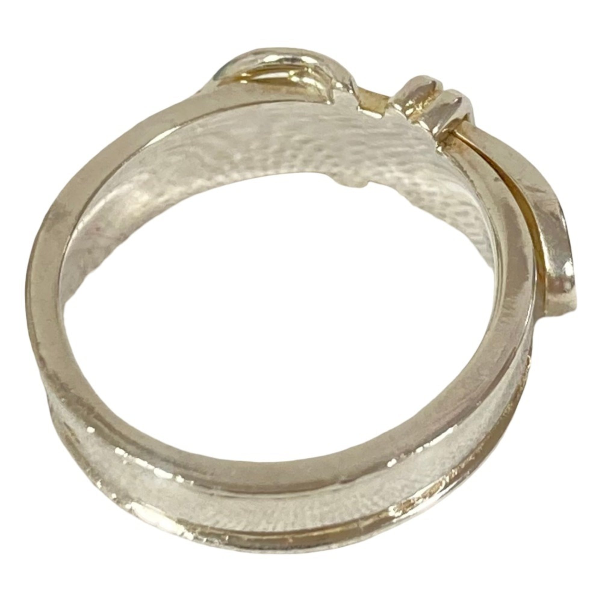 HERMES Vintage Ceinture Ring, 925 Sterling Silver (Equivalent Size), Men's/Women's — Like New