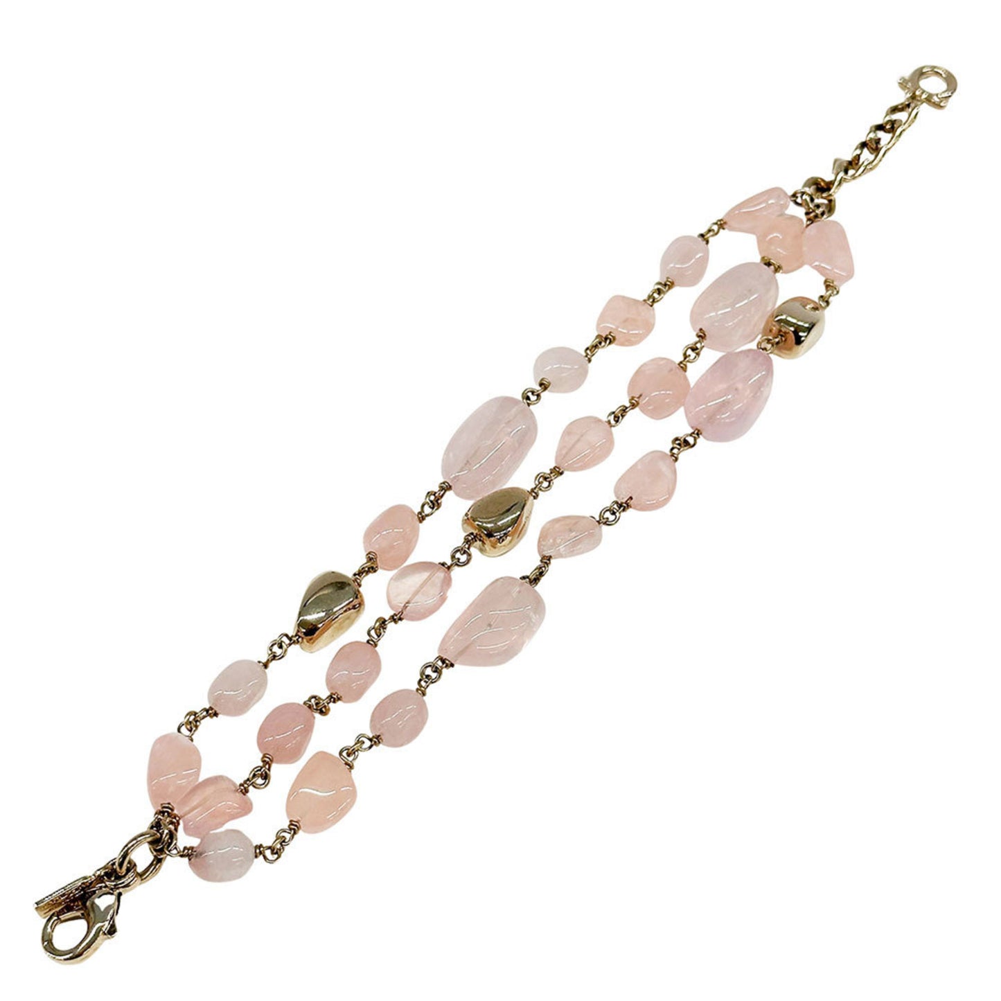 Salvatore Ferragamo Ferragamo Bracelet for Women, Stone, Pink, Gold, 3-Row