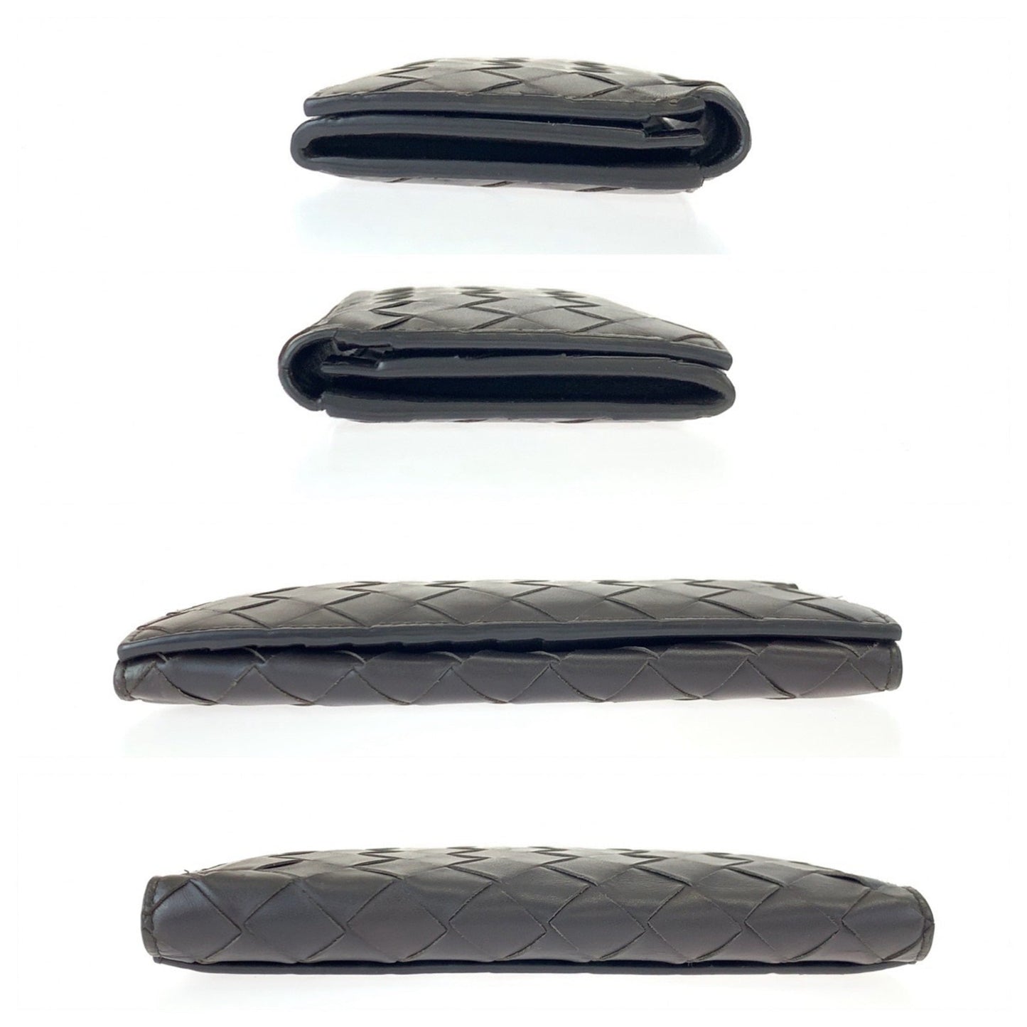 BOTTEGA VENETA Maxi Intrecciato Brown Calfskin Long Wallet PO2255077B Men's