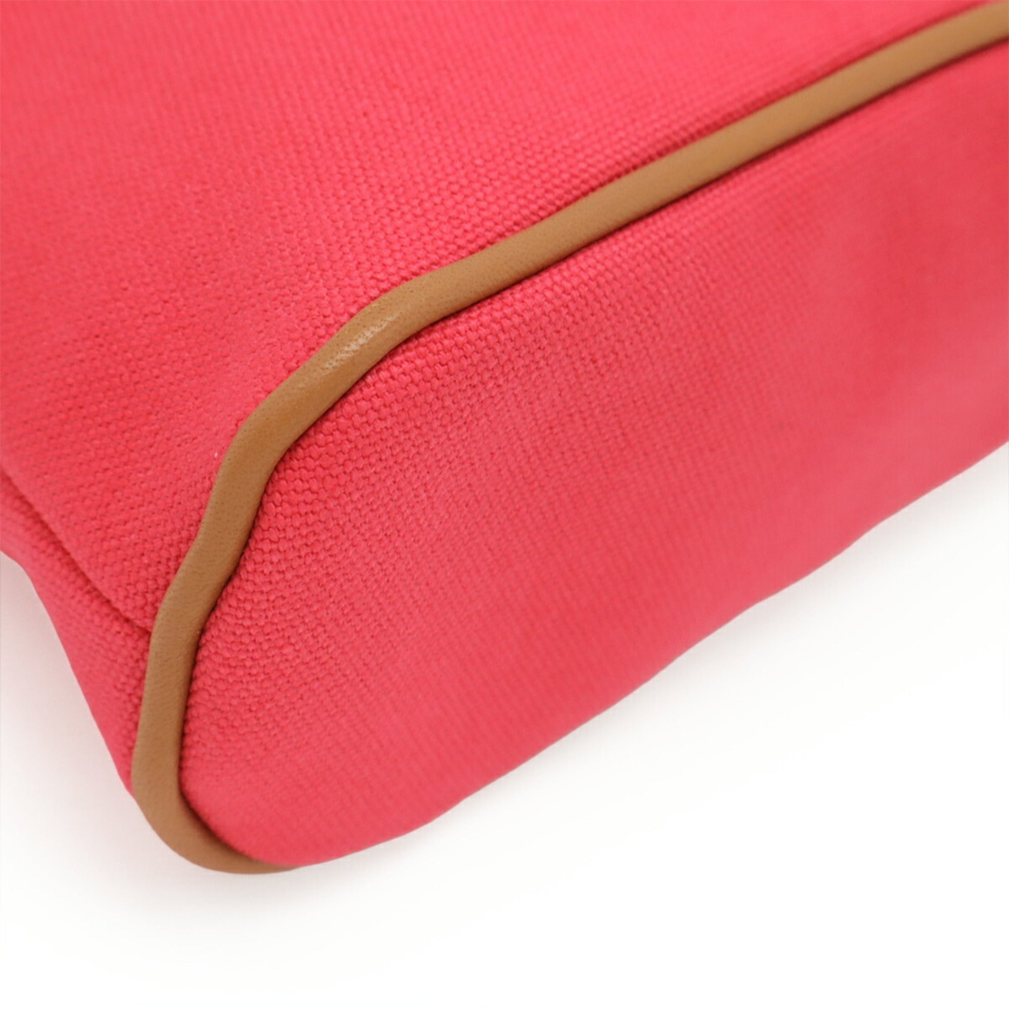 HERMES Bolide Pouch 20 Multi-Pouch Canvas Leather Fuchsia Pink — Like New