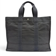 HERMES Hermes Herline Tote GM Silver Hardware Sellier Button Handbag Bag Gray Made in France Men's — Like New