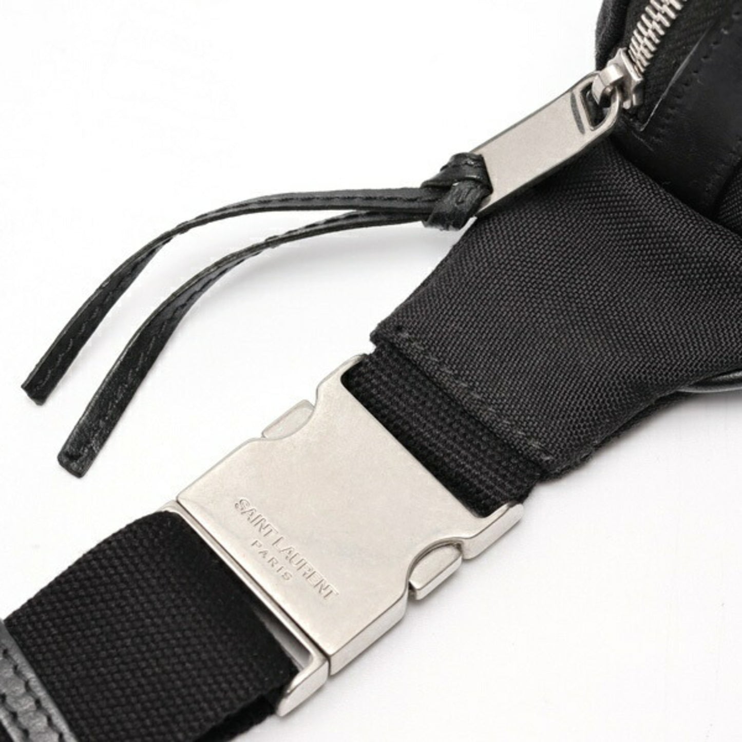 Saint Laurent Belt Bag/Body Bag 557831 Canvas Leather Black S-159087