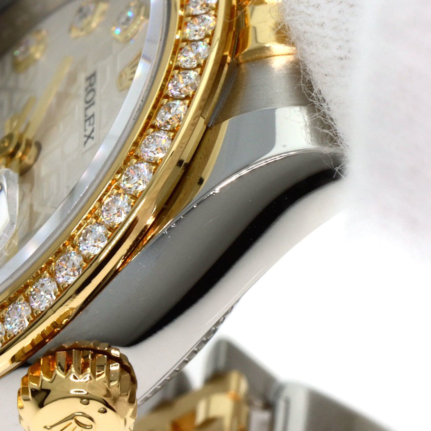 Rolex 179383G Datejust Bezel with 10 Diamonds, Stainless Steel/SSx18KYG/Diamond Women's Watch