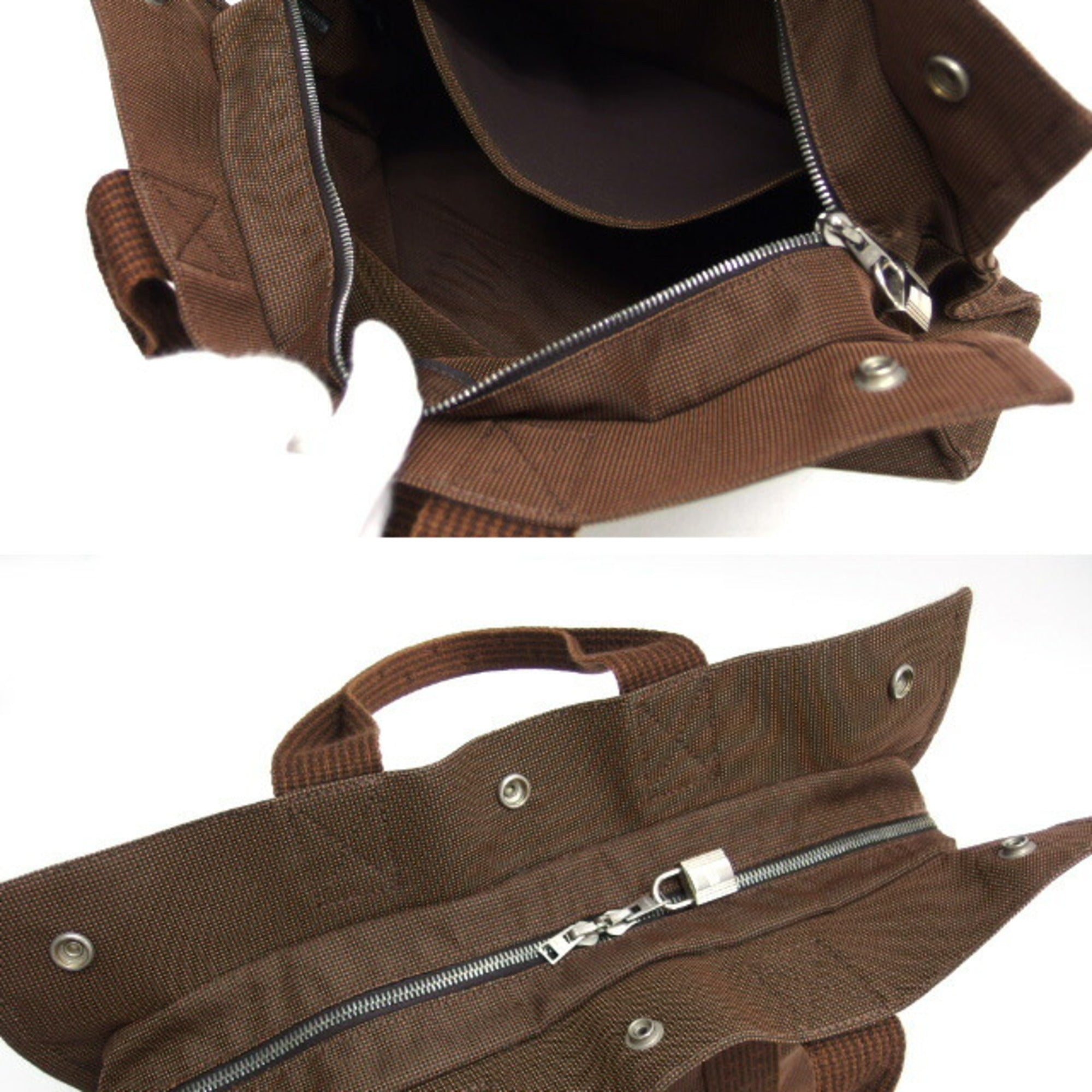 Hermes Air Line MM Tote Bag Dark Brown