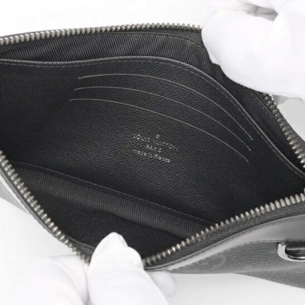 Louis Vuitton Discovery PM Pouch M44323, Monogram Eclipse, Black — Like New