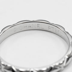 Chanel Matelassé Small Ring, Size 6.5, Platinum 950, Approx. 2.4g — Like New
