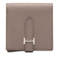 Hermes Hermès Bearn Compact Bi-fold Wallet in Greige/Gray Chevre, Women's