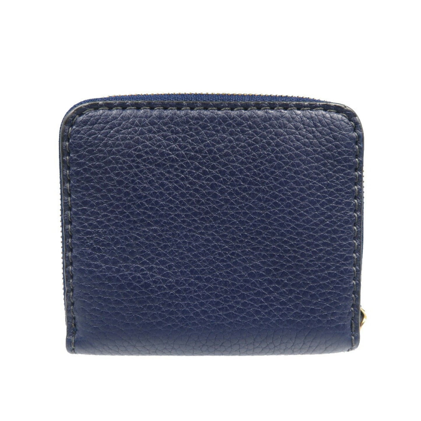 Christian Dior Bee Leather Navy Bi-fold Wallet 1128