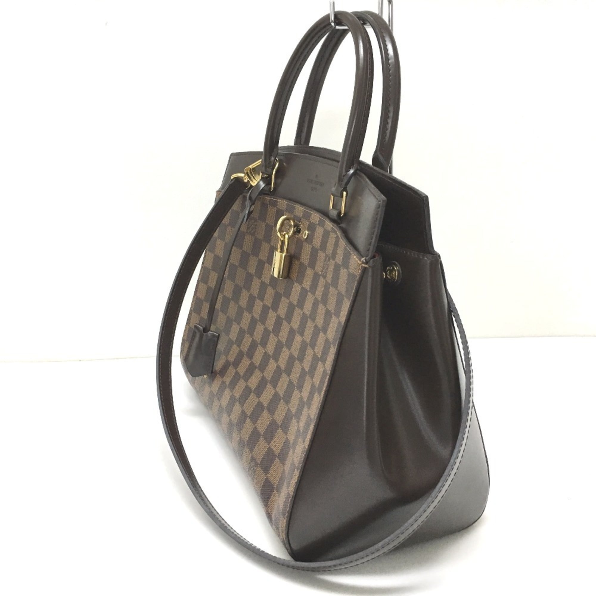 LOUIS VUITTON N41150 Damier Rivoli MM Shoulder Bag Tote Handbag Canvas Women's Ebene Brown — Like New