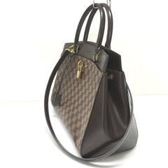 LOUIS VUITTON N41150 Damier Rivoli MM Shoulder Bag Tote Handbag Canvas Women's Ebene Brown — Like New