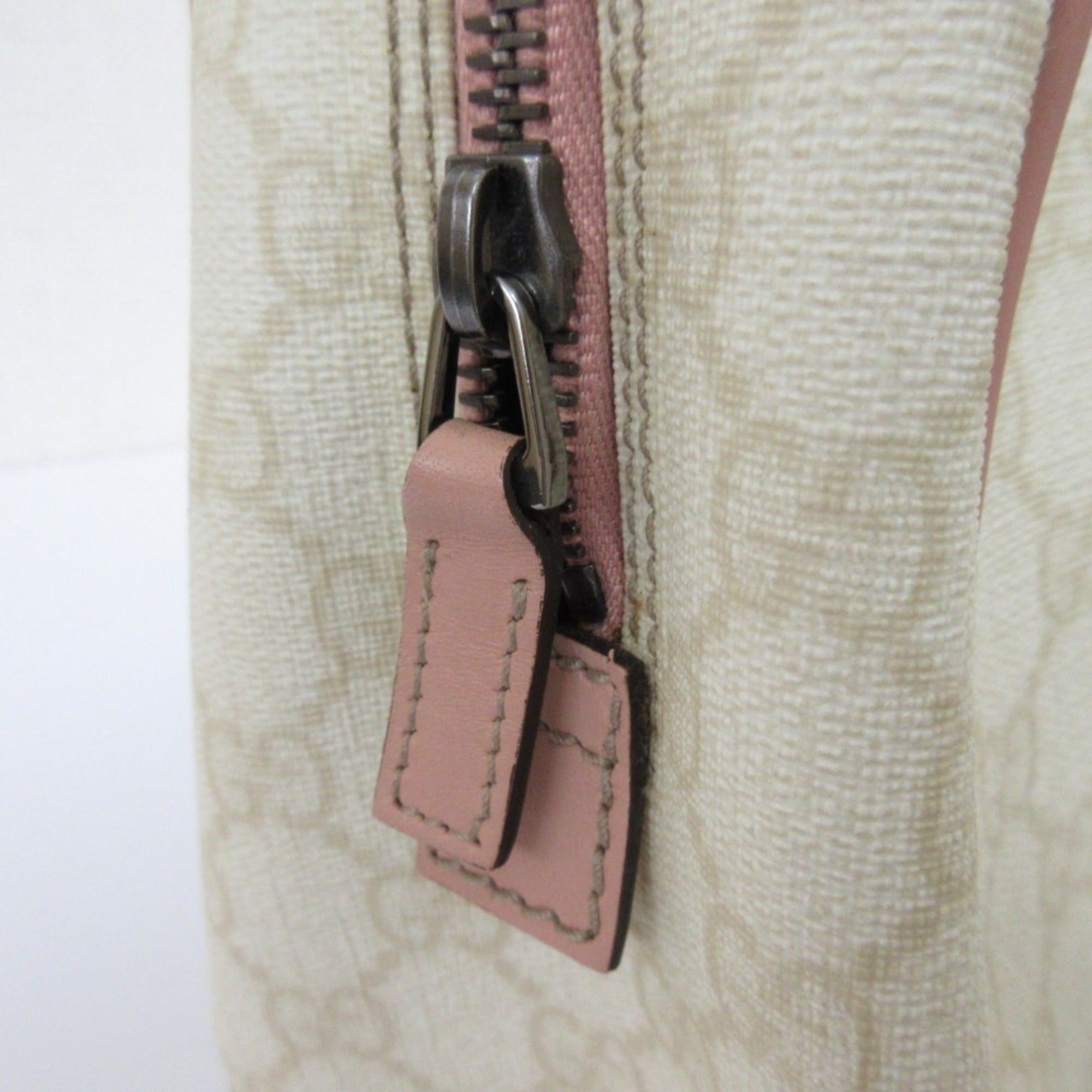 GUCCI Sherry Line GG Pattern Clutch Bag/Second Bag 189818 White/Pink Women's — Like New