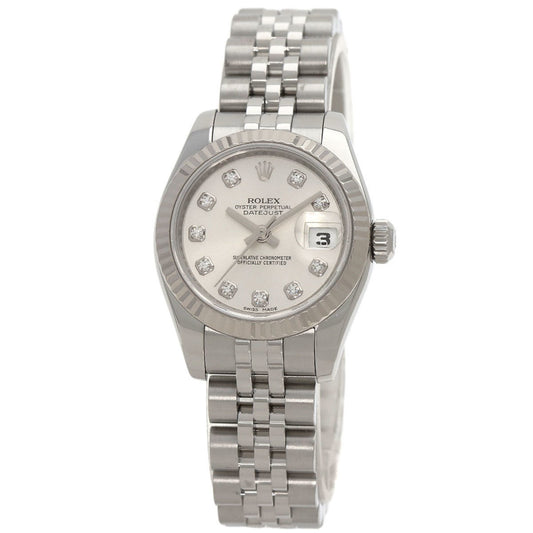 Rolex 179174G Datejust 10P Diamond Watch Stainless Steel SS K18WG Ladies ROLEX