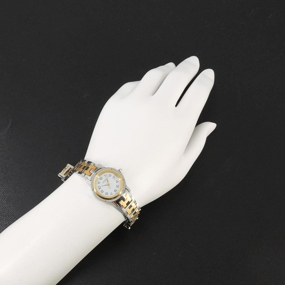 Hermes CL4 220 Women's Watch, Date Display, White Quartz Watch — Very Good