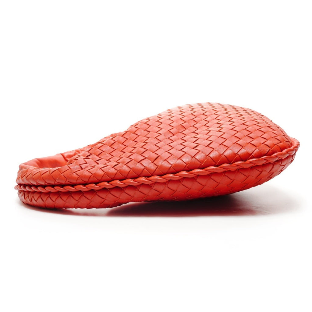 Bottega Veneta Intrecciato Hobo Bag Handbag Red