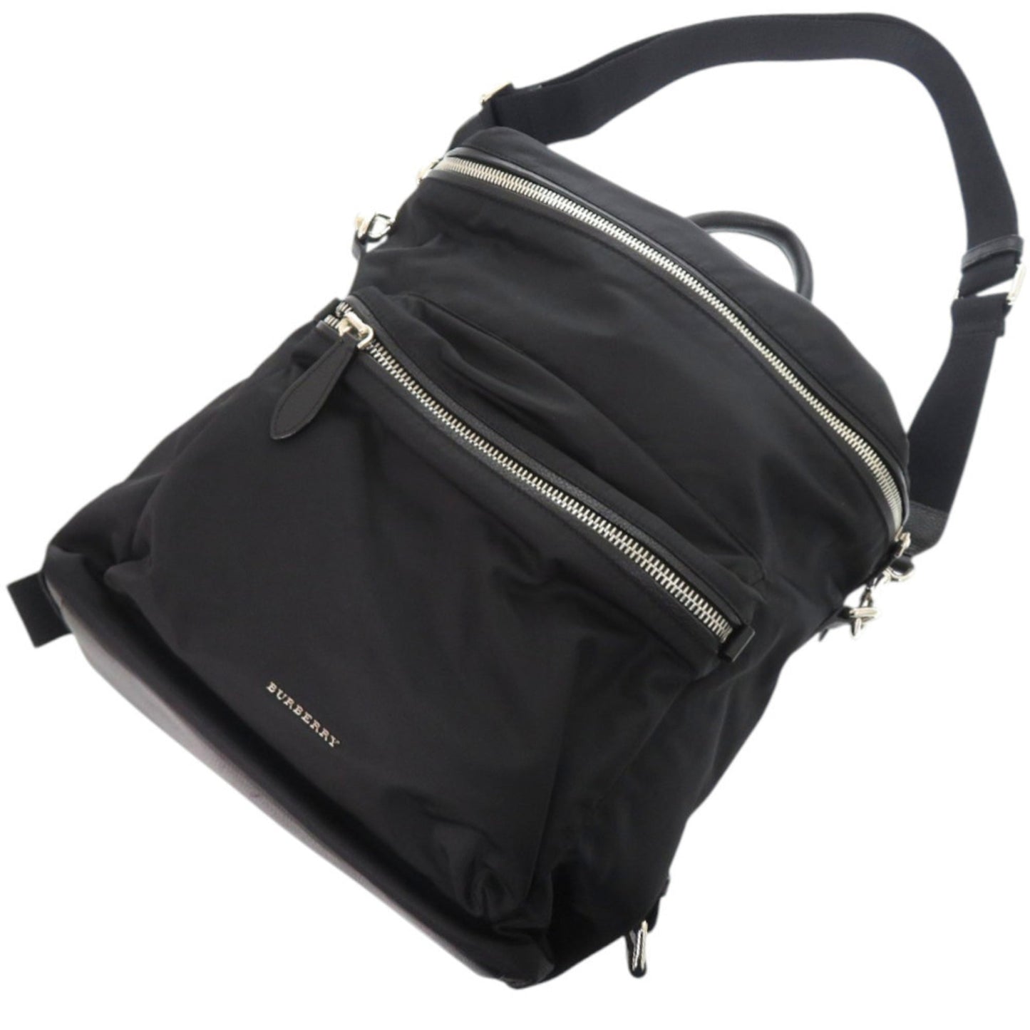 Burberry 4064913 Nylon Acrylic Polyamide Black Backpack Daypack 0537 BURBERRY