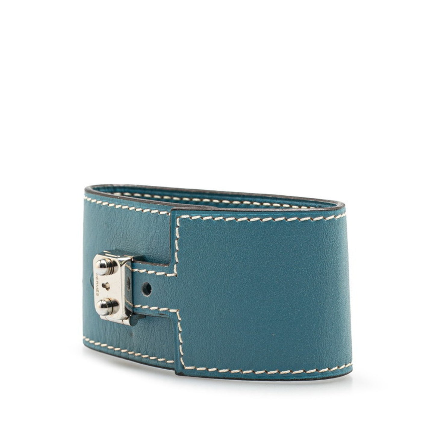 Hermès Sac a Depeche Bracelet, Blue, Barenia, Women's, HERMES