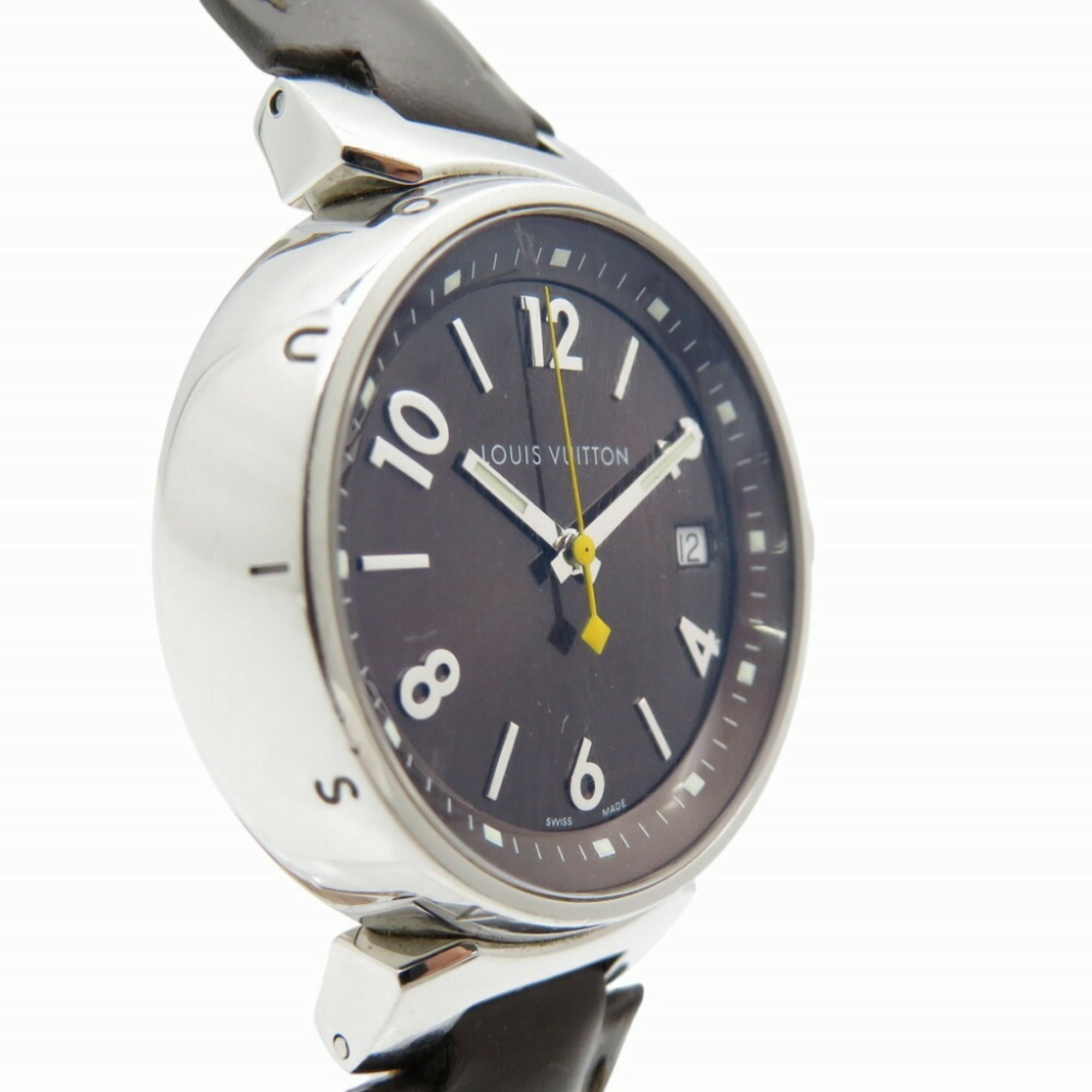 Louis Vuitton Tambour Q1311 Quartz Watch SS/Leather Brown LV 1419LOUIS VUITTON Women's — Fair