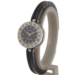 BVLGARI Bzero1 BZ22S Women's Watch with Stainless Steel and Rubber Quartz Movement, Analog Display, Black Dial — Good
