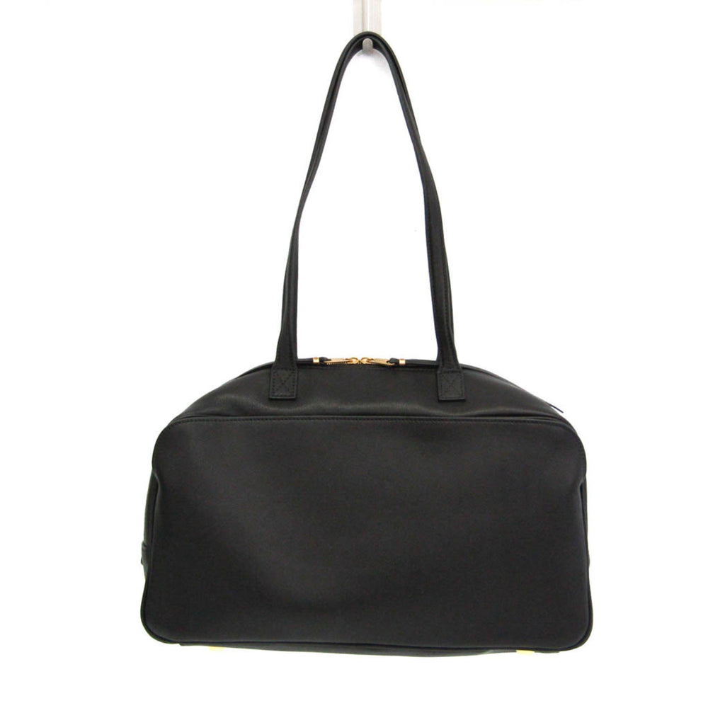 Balenciaga Carry Bowling Bag 826425 Women's Leather Handbag,Shoulder Bag Black — Like New