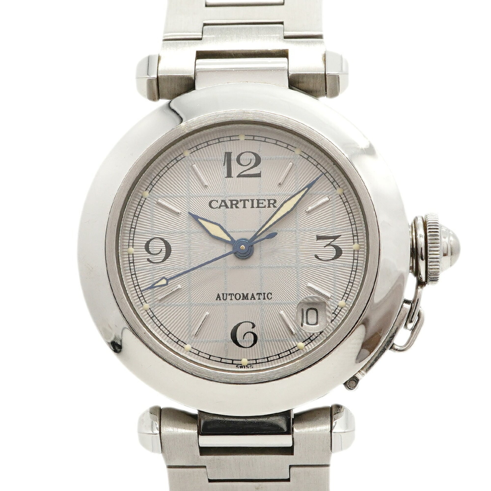 Cartier Pasha C W31023M7 Silver Dial Watch (Boys' Size) — Good
