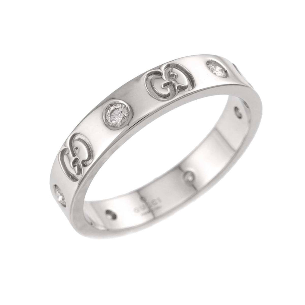 Gucci Icon #17 Ring with Diamonds, 18K White Gold (750) — Like New
